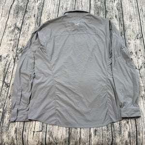 Arc'teryx Elaho Snap Shirt Gray Micro Check Long Sleeve Men's XL