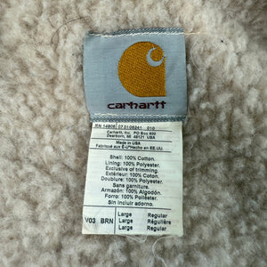 Vtg Carhartt Men's L Sherpa-Lined Vest V03 BRN USA Made