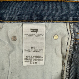 Levi’s 550 Relaxed Fit Jeans Men’s W34 L32 Blue Denim Straight Leg Cotton