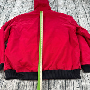Carhartt J140 Active Jacket Quilted Flannel Lined Firm Duck Red XLT USA Made