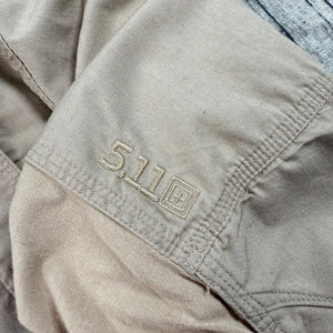 5.11 Tactical XPRT Rapid Shirt Ortholite Long Sleeve Shoulder Pads Tan Men's M