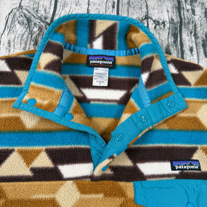 Patagonia Synchilla Aztec Snap T Fleece Pullover Hiking Jacket Women's M