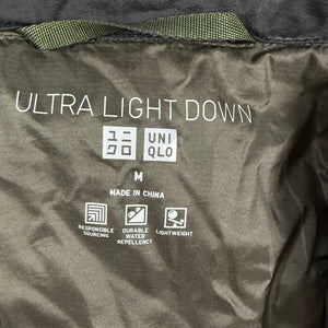 UNIQLO Ultra Light Down Puffer Packable Jacket Olive Green Black Men’s M