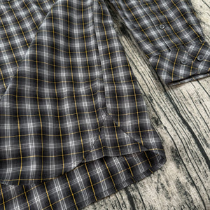 5.11 Tactical Shirt Mens XL Black Gray Yellow Plaid Cotton Concealed Snap NWOT