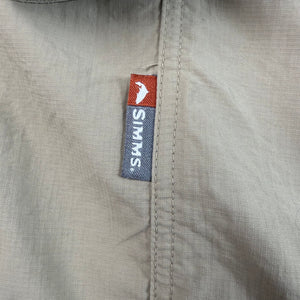 Simms Guide Series Fishing Shirt Tan Vented Long Sleeve Two Pocket Mens 2XL