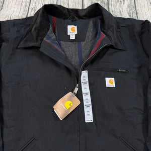 NWT Carhartt 103828 BLK Detroit Jacket Black 3XL Blanket Lined